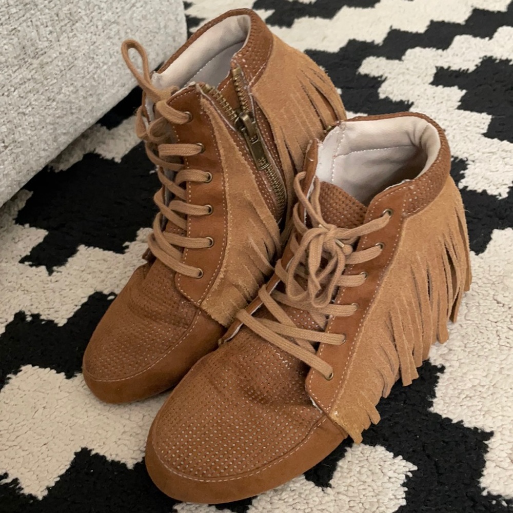 Joyfolie wedge moccasin